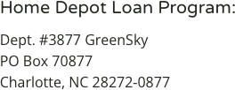 Home Depot Address